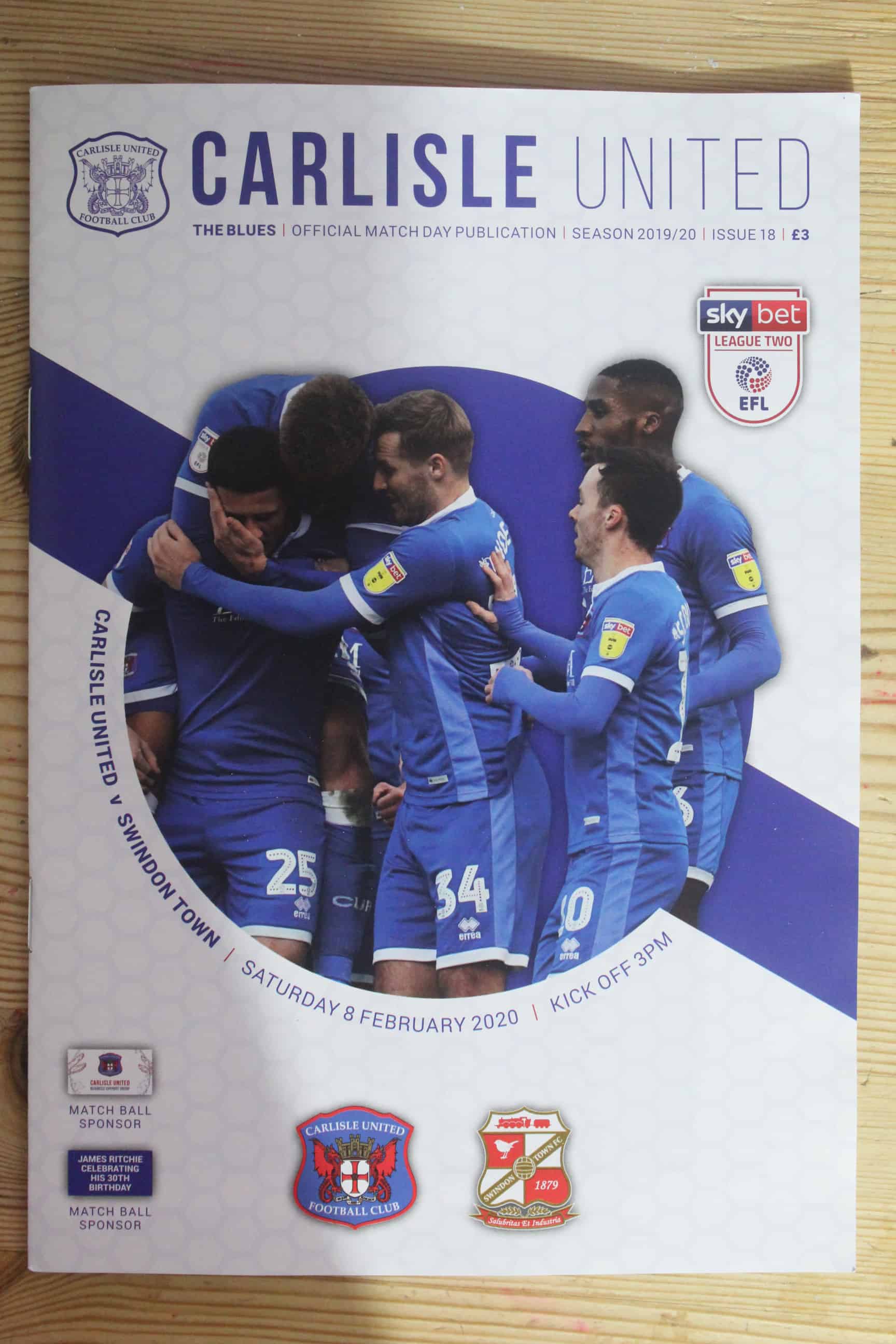 Carlisle United FC v Swindon Town FC